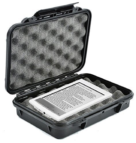 Waterproof E Book Reader and Tablet Case Hard Case Elephant Elite EL008 Universal for iPad Mini, Kindle 6", E Ink, Paperwhite, Fire 6" HD or Any Reader or Tablet of 8" X 5.25" or Smaller