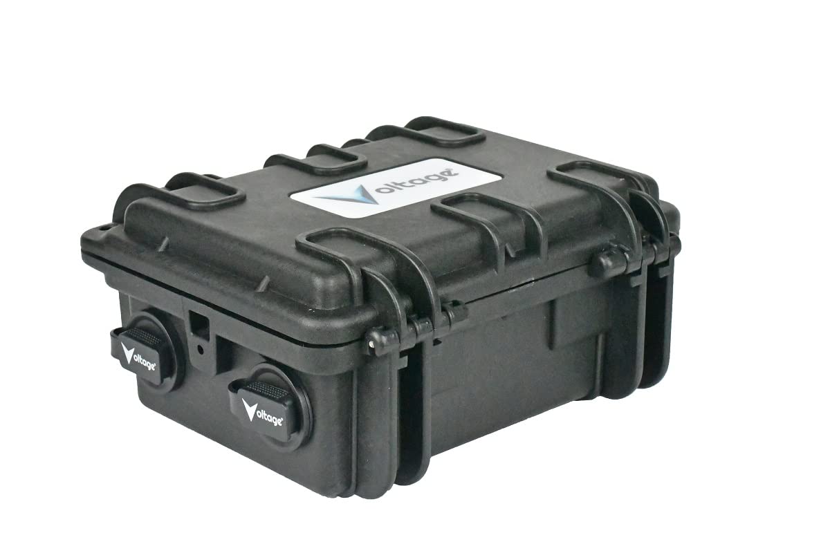 Voltage Waterproof Battery Box Enclosure with SAE Connector for 12V 9ah, 12V 8ah or Lithium 12V 10ah Batteries Kayak Fishfinder, GPS, Lighting and Outdoor Solar Systems