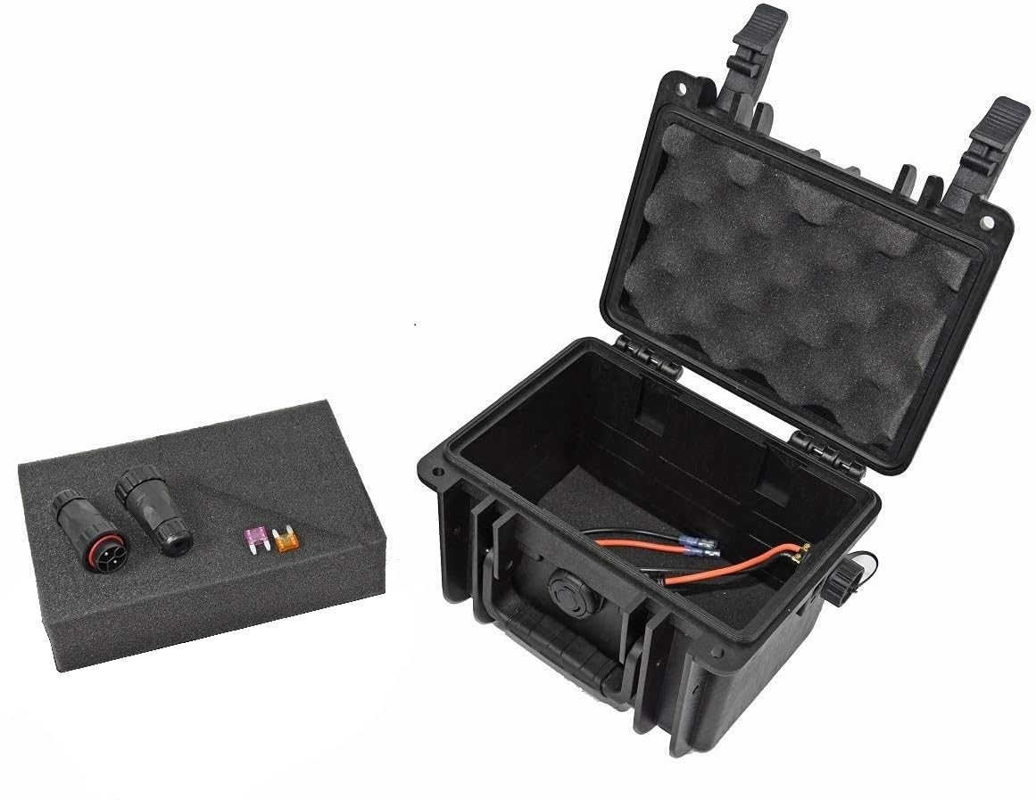 Elephant B100S2 Kayak Battery Box Waterproof Battery Enclosure for Powering GPS, Fish Finders, Led Lights, Aerator Pump (2 pin Single)