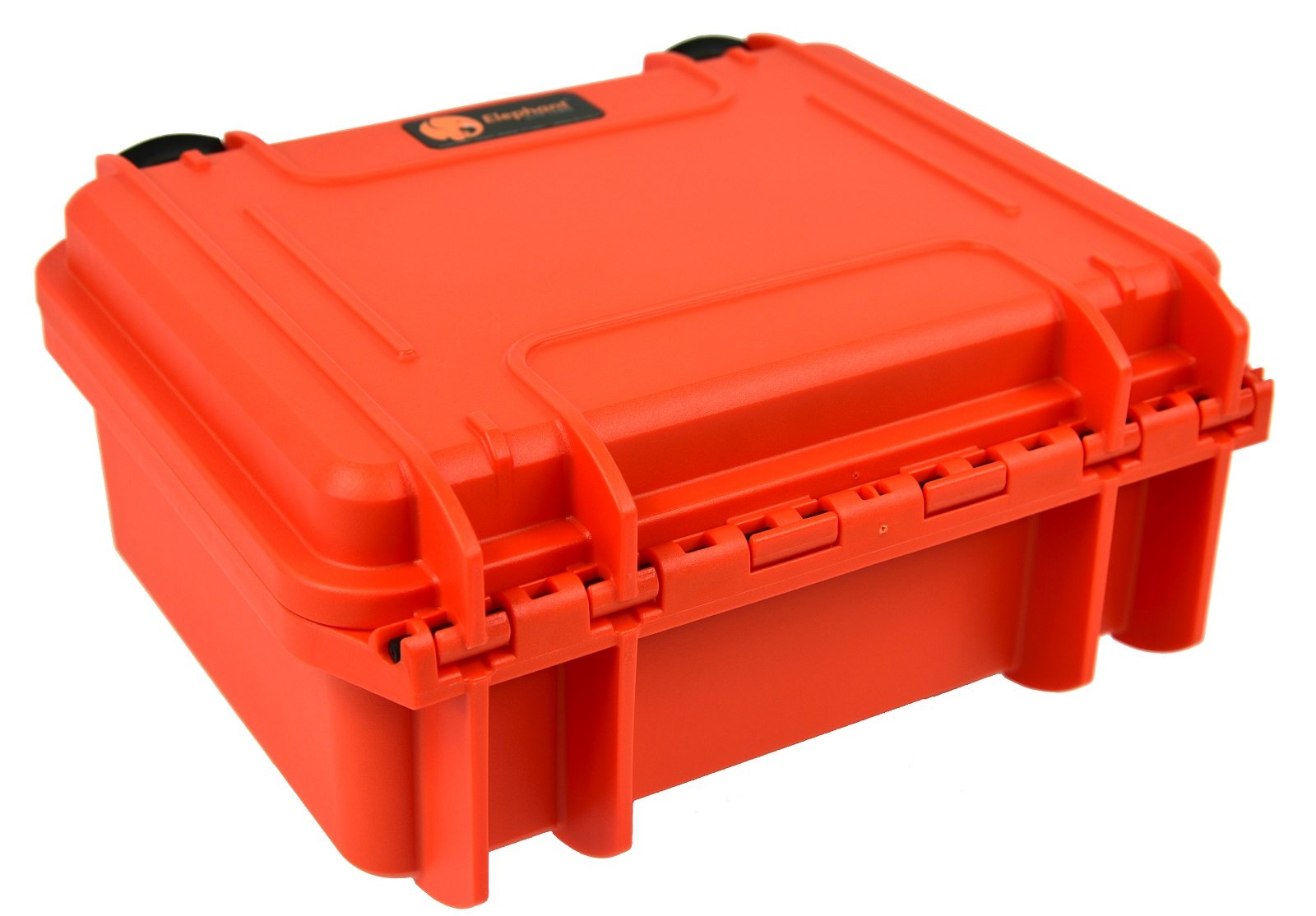 Elephant Elite EL1606 Orange Case with Foam for Action, Mirrorless and D-SLR Cameras, Gopro Video and Equipment, Guns, Waterproof Hard Plastic Case