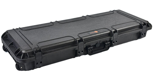 43" Waterproof Rifle Case With Convoluted Foam and Wheels for Hunting Long Rifle Shootgun with Magazines, Accessories or Handgun, Watertight Hard Plastic Elephant Elite EL4305W