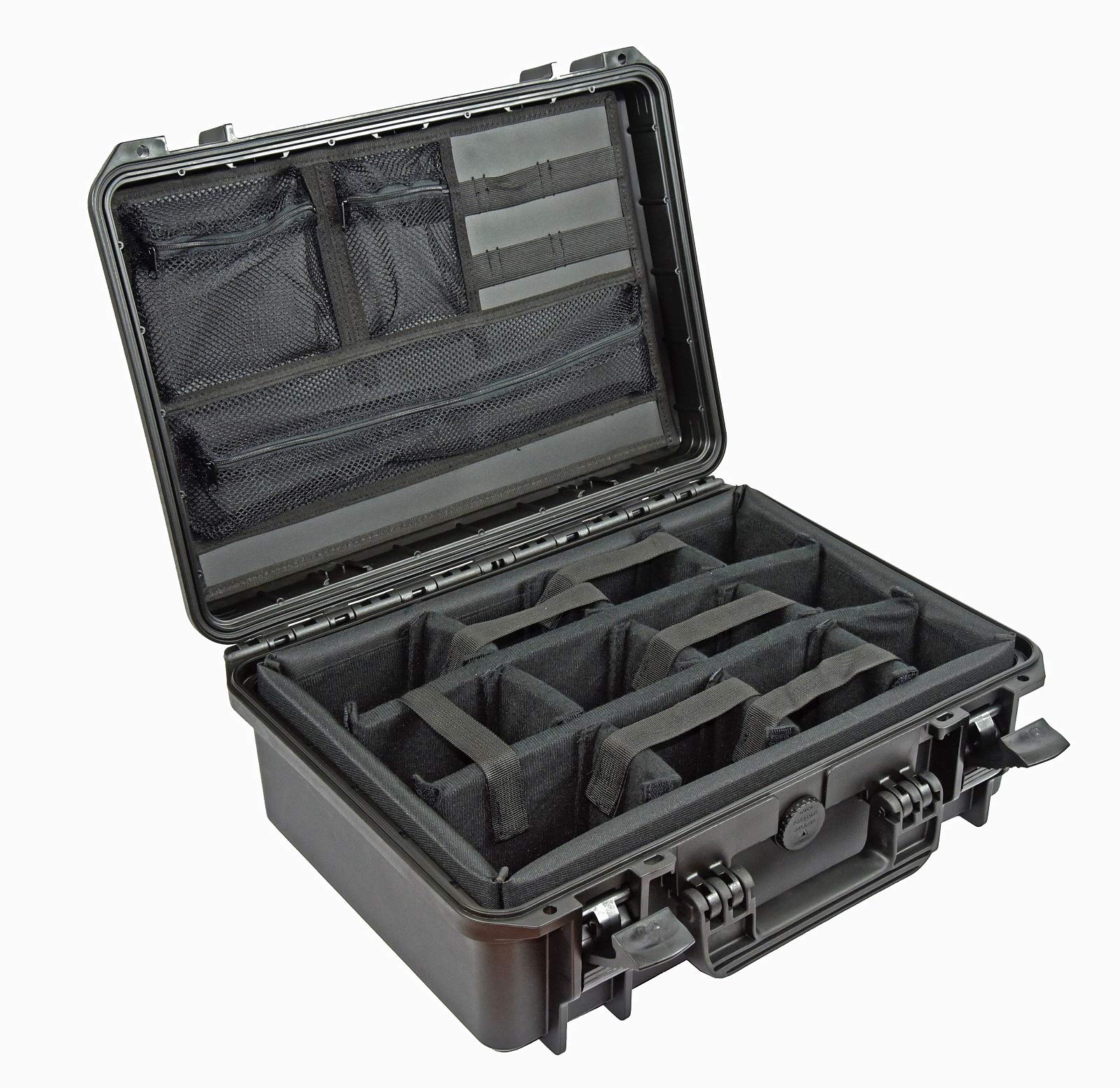 Elephant Elite EL1606po Waterproof Case with Padded Dividers and Lid Organizer for Action, Mirrorless or D-SLR Camera and Video Equipment.