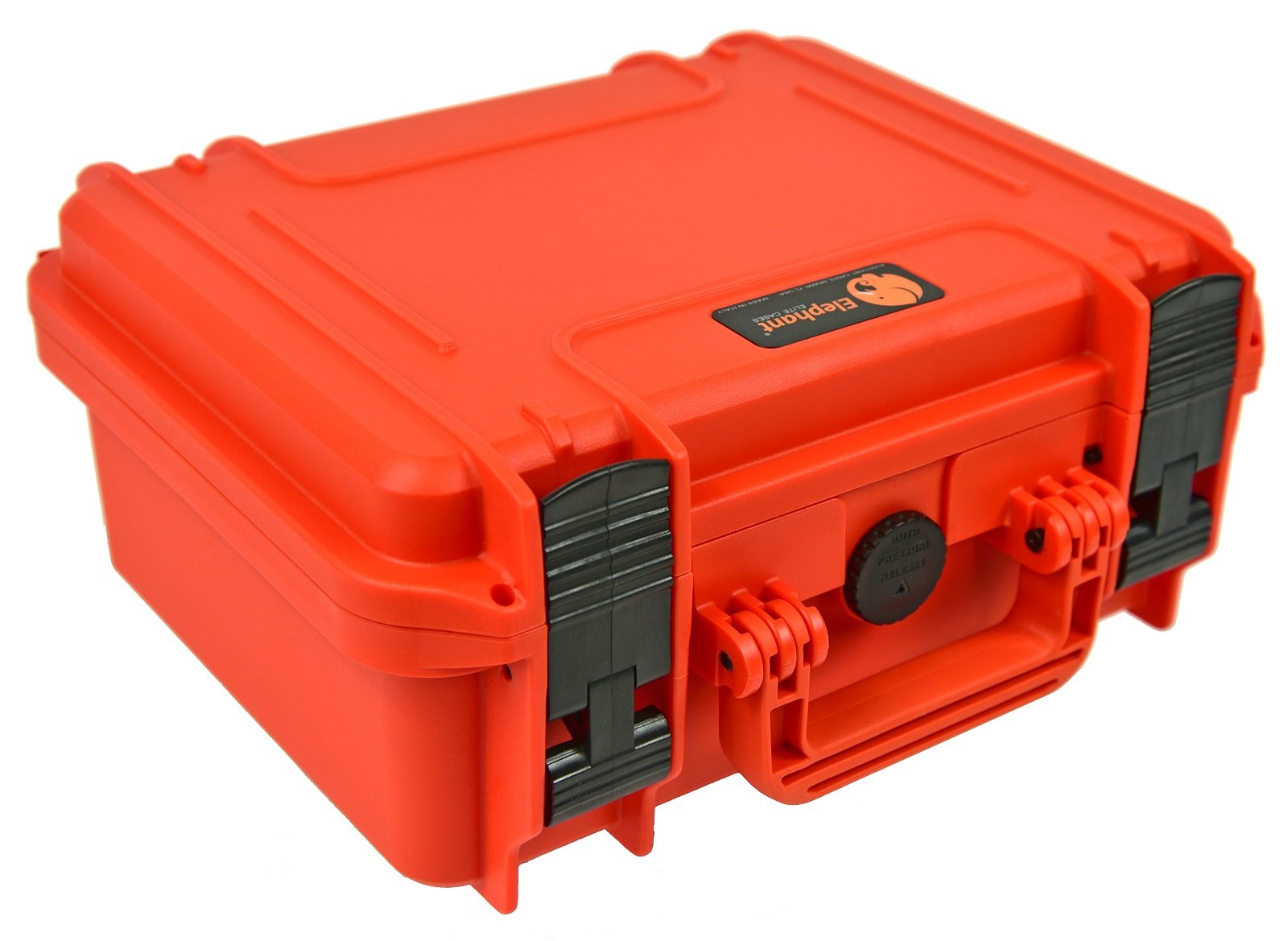 Elephant Elite EL1606 Orange Case with Foam for Action, Mirrorless and D-SLR Cameras, Gopro Video and Equipment, Guns, Waterproof Hard Plastic Case